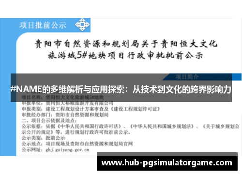 #NAME的多维解析与应用探索：从技术到文化的跨界影响力